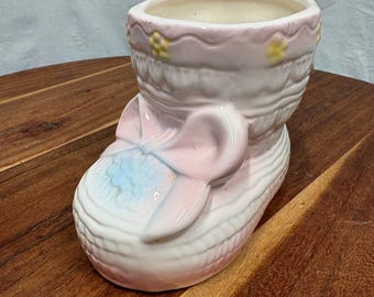 vintage Relpo baby bootie planter