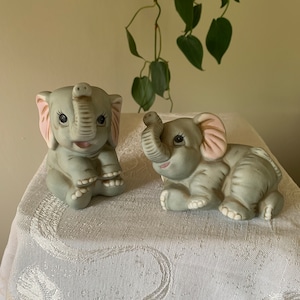 Vintage Homco baby elephants
