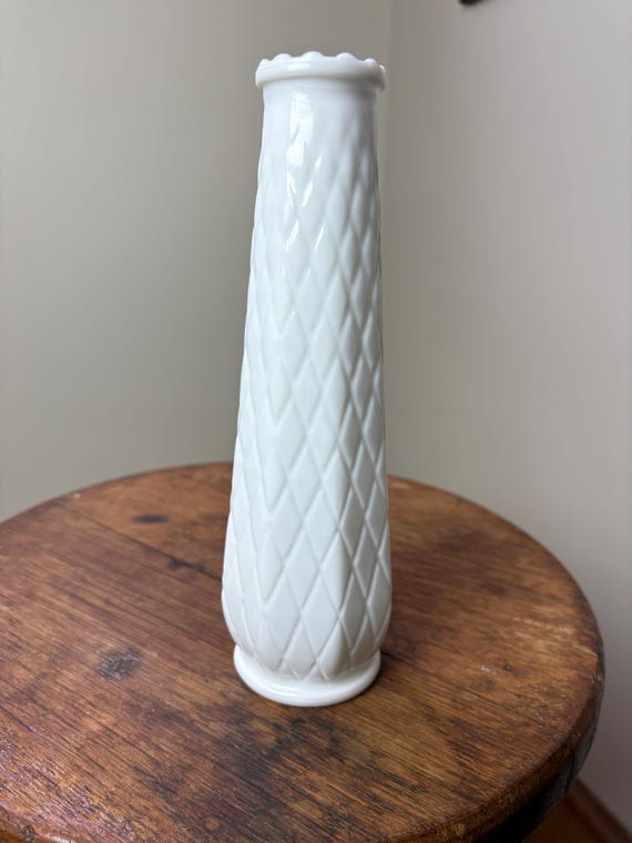 EO Brody Co white milk glass vase