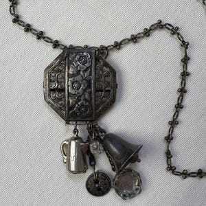 assemblage charm necklace
