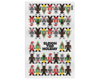 Mischief Mates Sleigh the Holiday Tea Towel