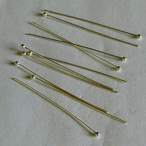 STERLING SILVER HEADPINS, 1.5” 24G Ball Headpins