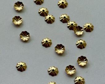 GOLDFILLED BEAD CAPS, 14k Goldfilled Bead Caps, Floral Bead Caps