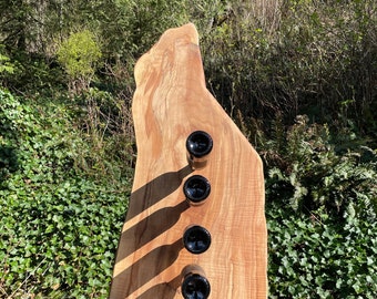 Handmade Spalted Maple Wine Holder: Live Edge Rustic Wood Rack