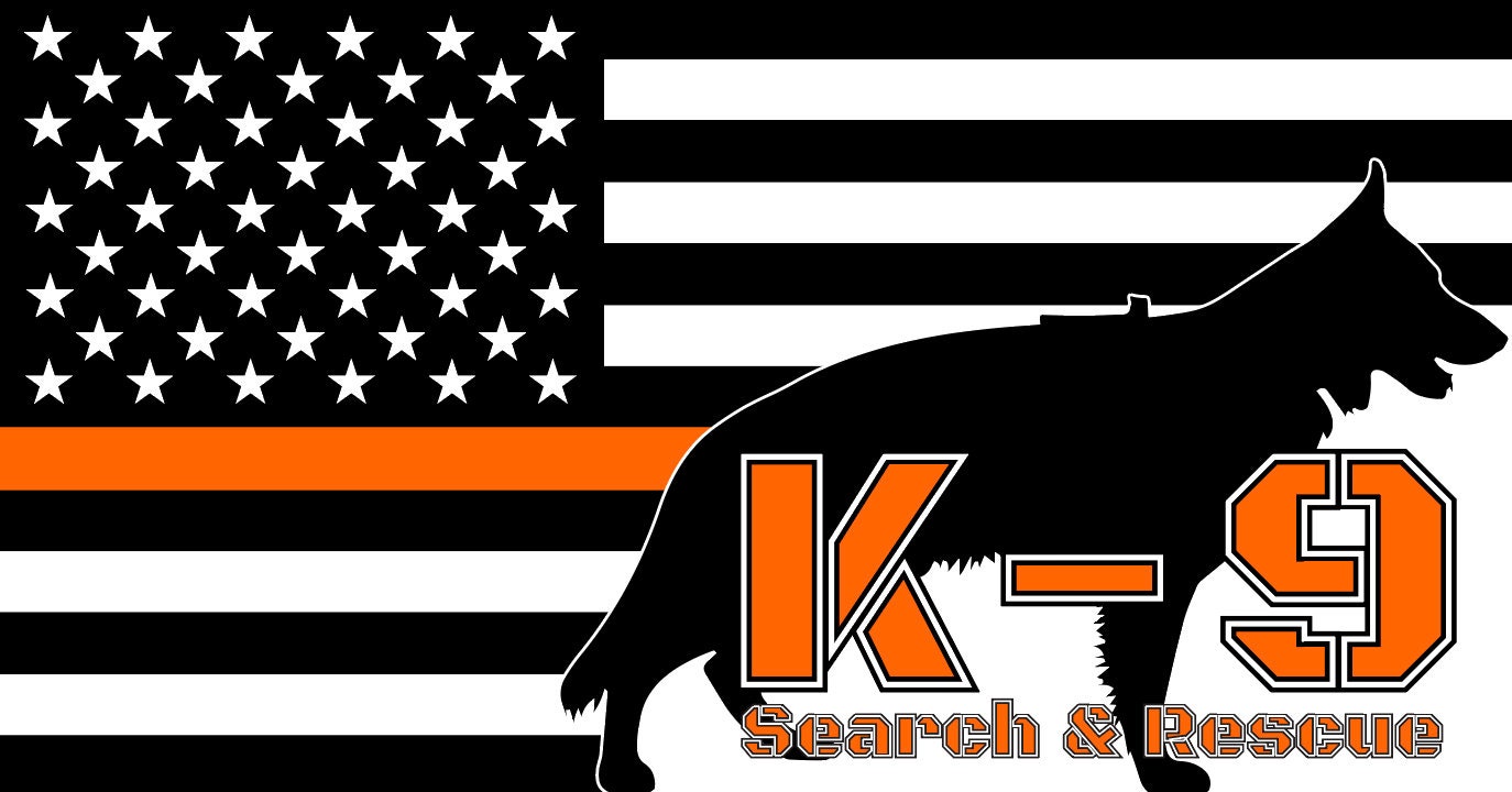 K-9 Search and Rescue Vinyl Stickers