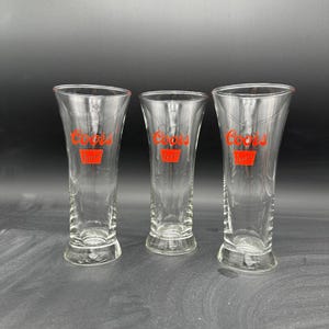 Vintage Coors Bankett Pilsners Gläser 7 Zoll 3er Set