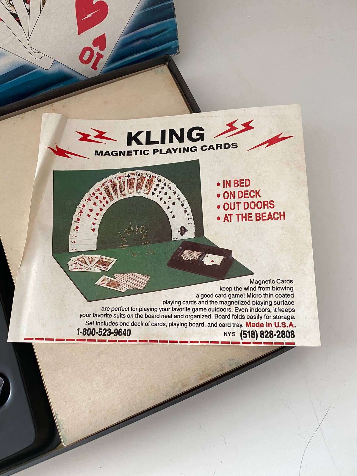 Vintage Kling Playing Cards Windproof Steel Board Etsy