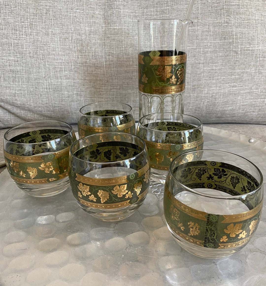 Choice of 1950's Cera Glass Golden Grapes Hollywood Etsy