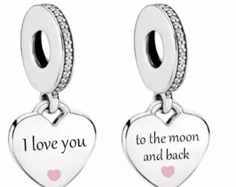 Pandora Moon and Back Charm - Etsy