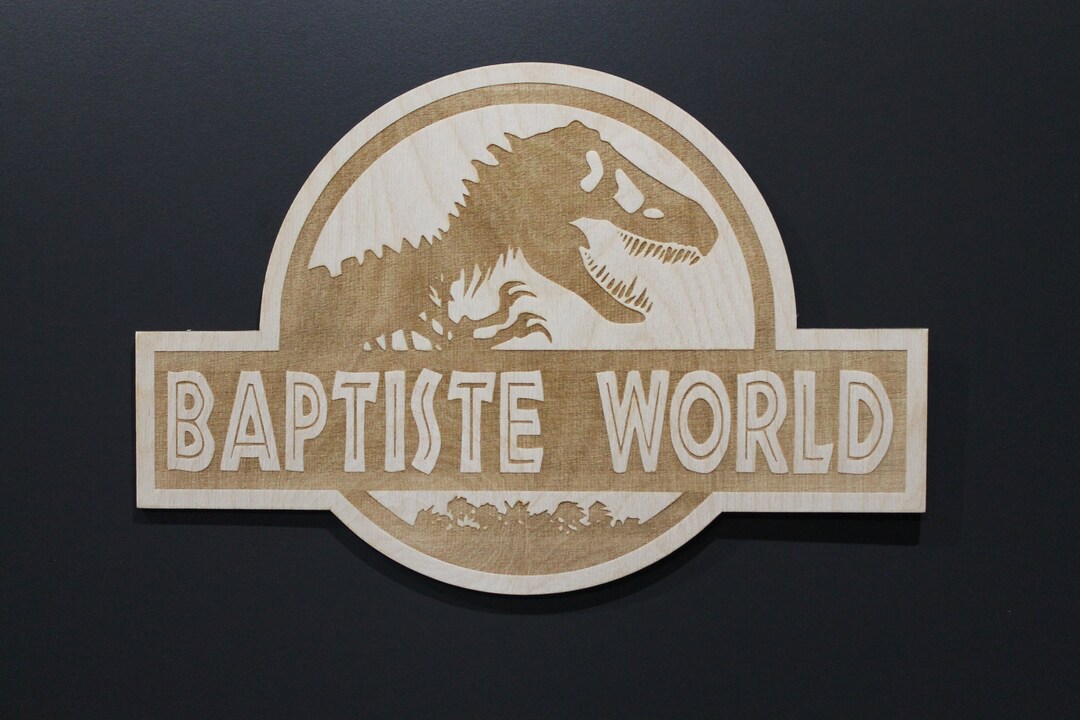 Personalized Jurassic World Wooden Decoration / Jurassic Park Door Sign ...
