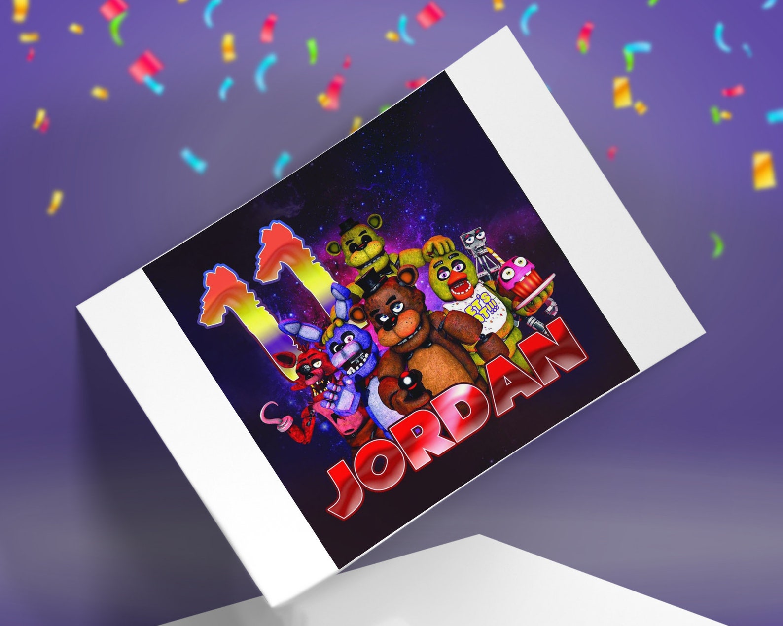 Five Nights at Freddy's Pizza Box Label FNAF Pizza Party | Etsy