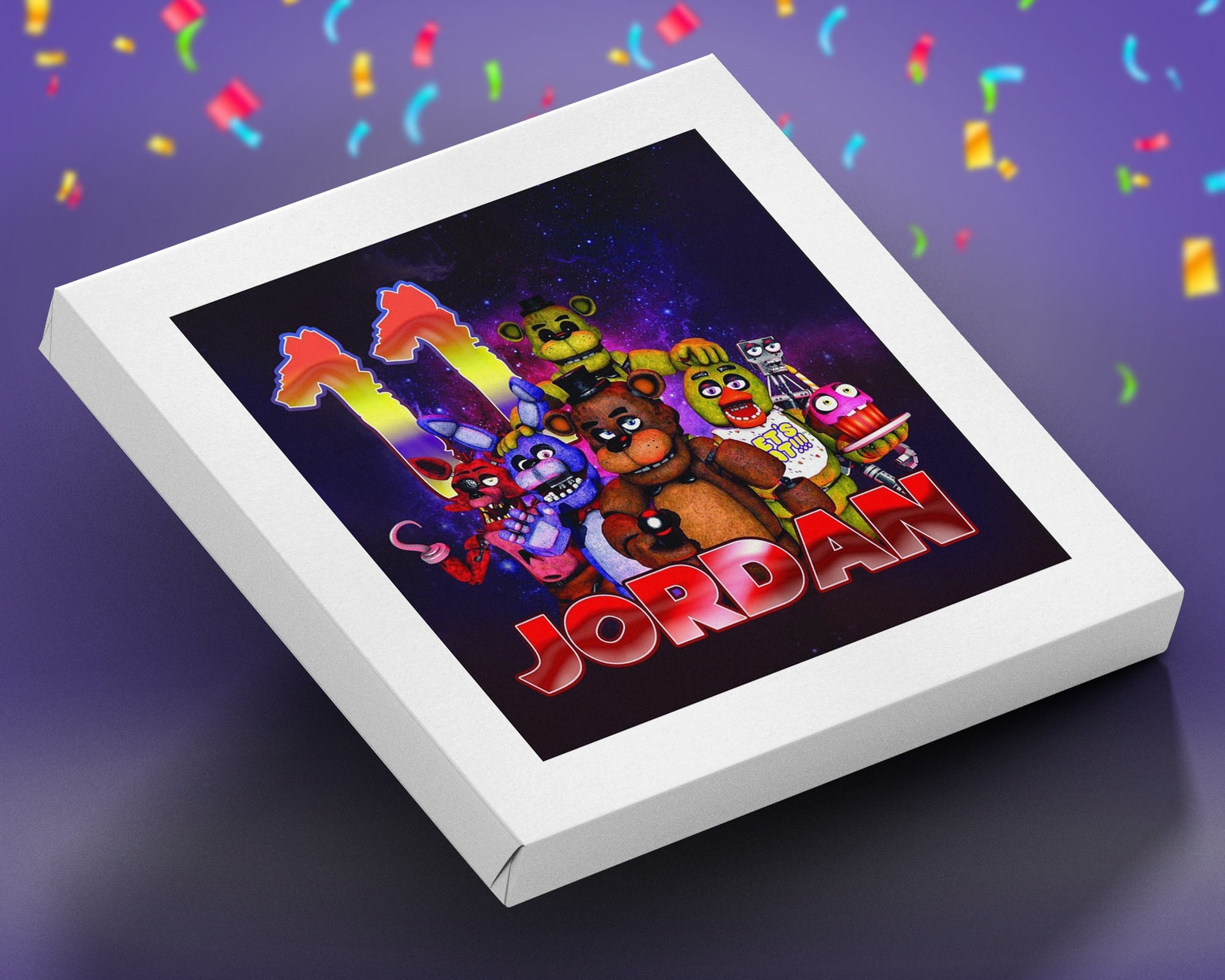Five Nights at Freddy's Pizza Box Label FNAF Pizza Party | Etsy