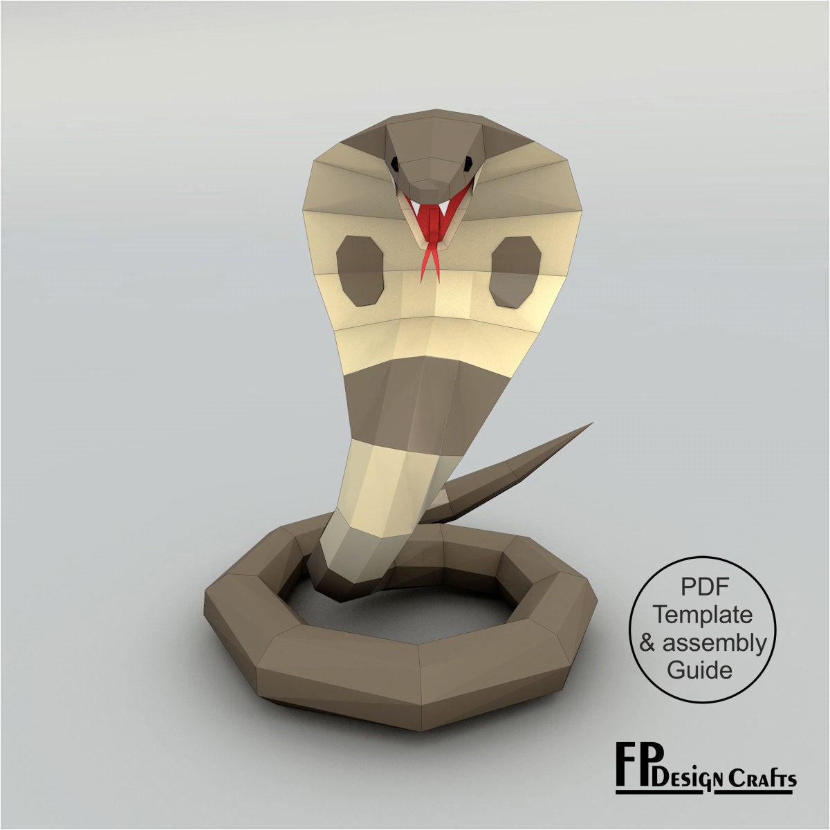 Cardboard People King Cobra Snake Life Size Cardboard Cutout Standup - Made  in USA
