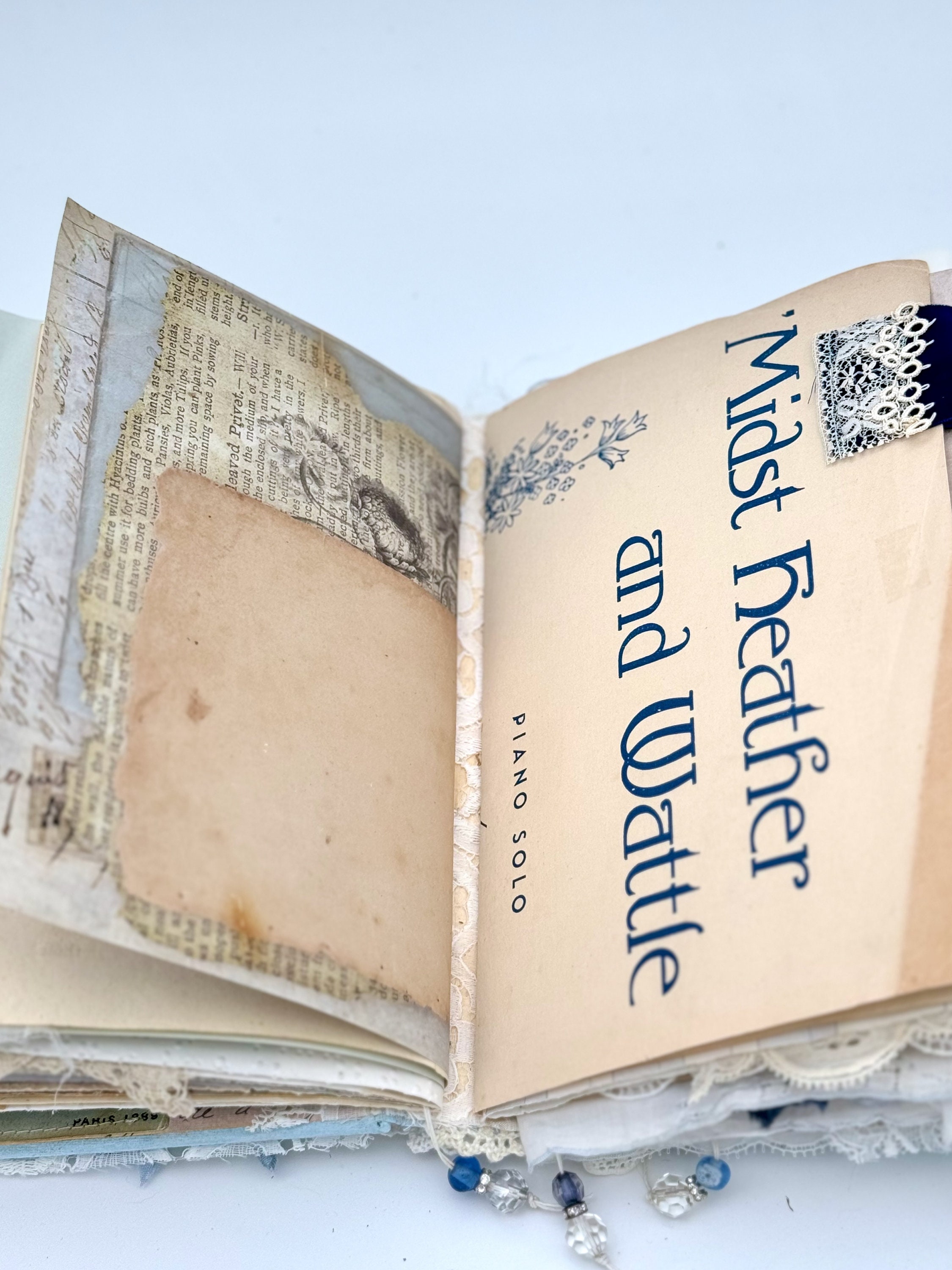 Junk Journal Kit Vintage Blue: Vintage Ephemera for Junk