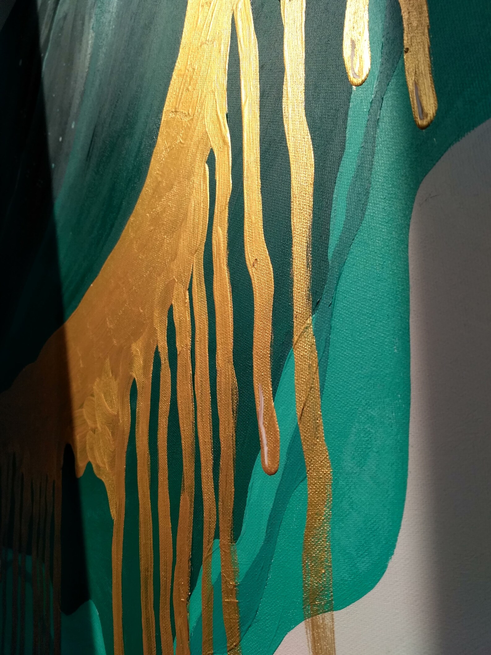 Gold Painting Gold Abstract Painting Gold Foil Painting Etsy