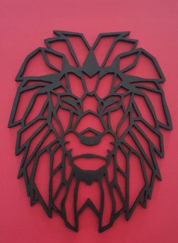 Tête de Lion sur Fond Couleur