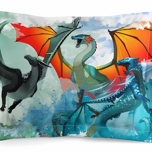 Wings of fire dragons pillowcase, Glory, Tsunami, Moon, dragons