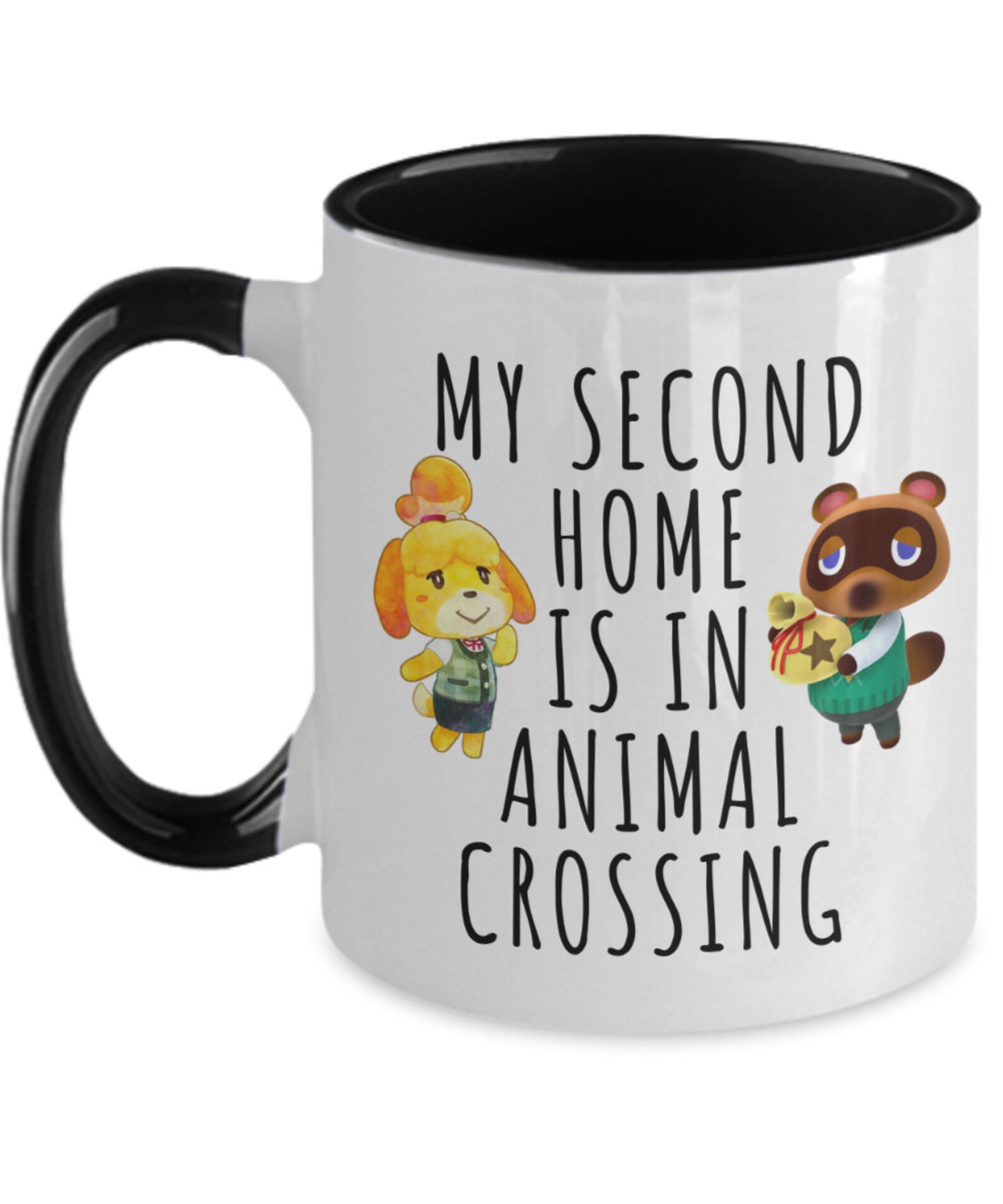 Animal Crossing Second Home Coffee Mug Isabelle Tom Nook 11 Oz Etsy