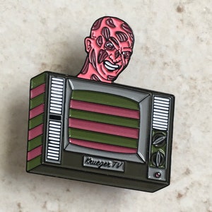 Krueger TV Enamel Pin | Freddy Krueger | A Nightmare On Elm Street | Wes Craven | Television | Slasher | 80s Horror Film Badge | Halloween