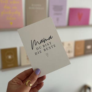 Postkarte Mama, du bist die Beste | Grußkarte Mama, Geburtstag, Weihnachten, Geburtstag, Dankeskarte | Karte