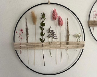 DIY Set | DIY Kit, Bastelset - Trockenblumenkranz, Blumen, Wanddeko, Blumendeko, Fensterdeko, Türkranz, Trockenblumen