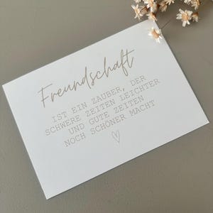 Postkarte FREUNDSCHAFT ist ein ZAUBER | Grußkarte Freundin, beste Freundin, Geburtstag, Weihnachten, Dankeskarte | Karte