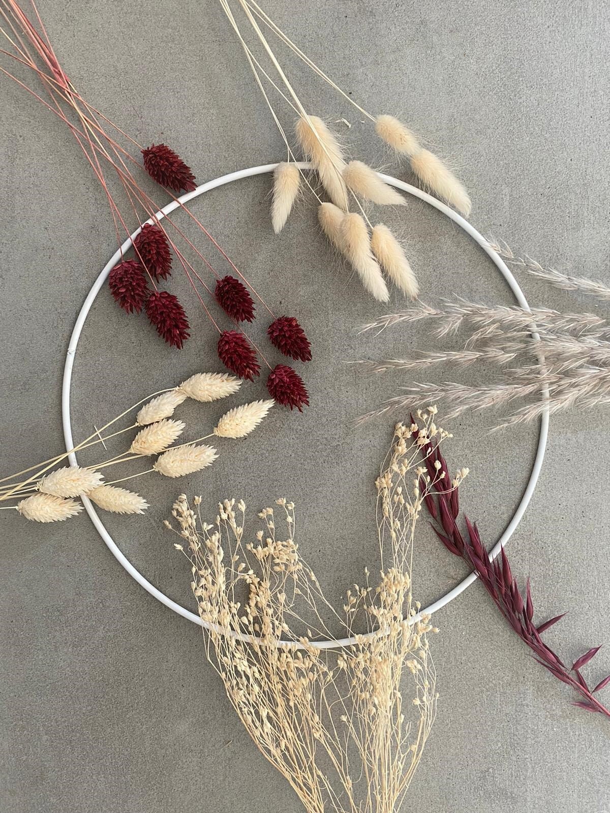 DIY Set DIY Kit Bastelset Trockenblumenkranz Metallring Etsy