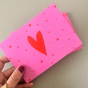 Postkarte Herz | pink | Grußkarte Weihnachten, Geburtstag, Dankeskarte | Karte | kleine Aufmerksamkeit Freundin