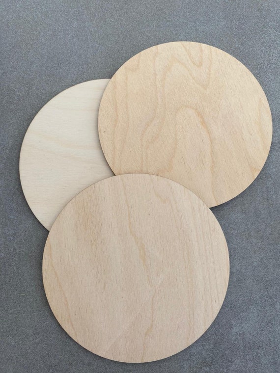 Panneaux contreplaqués tranche de bois bois rond cercle disque rond disque  contreplaqué environ 15 cm environ 25 cm cercle de bois panneau en bois -   France