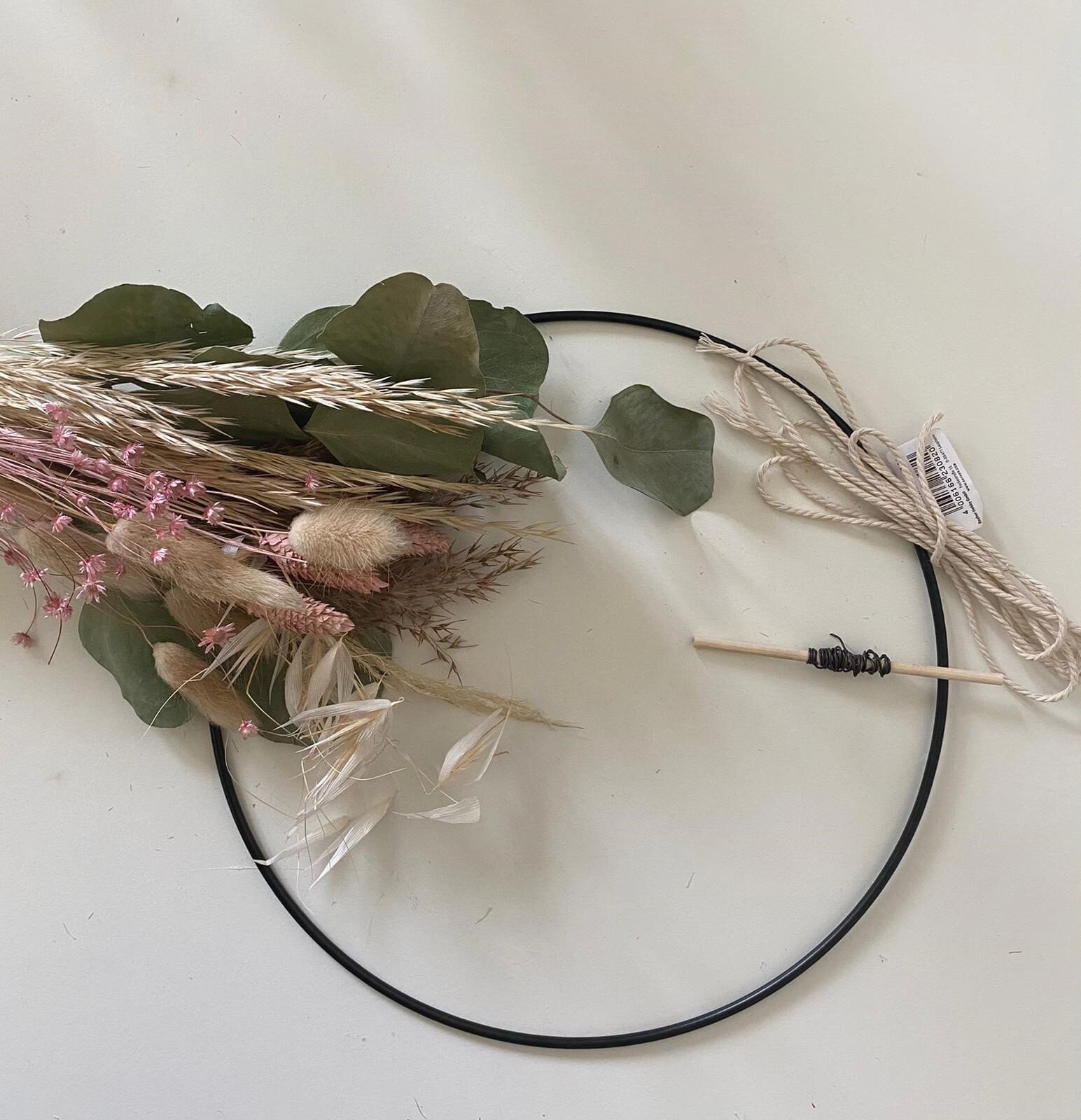 DIY Set DIY Kit Bastelset Trockenblumenkranz Metallring Etsy