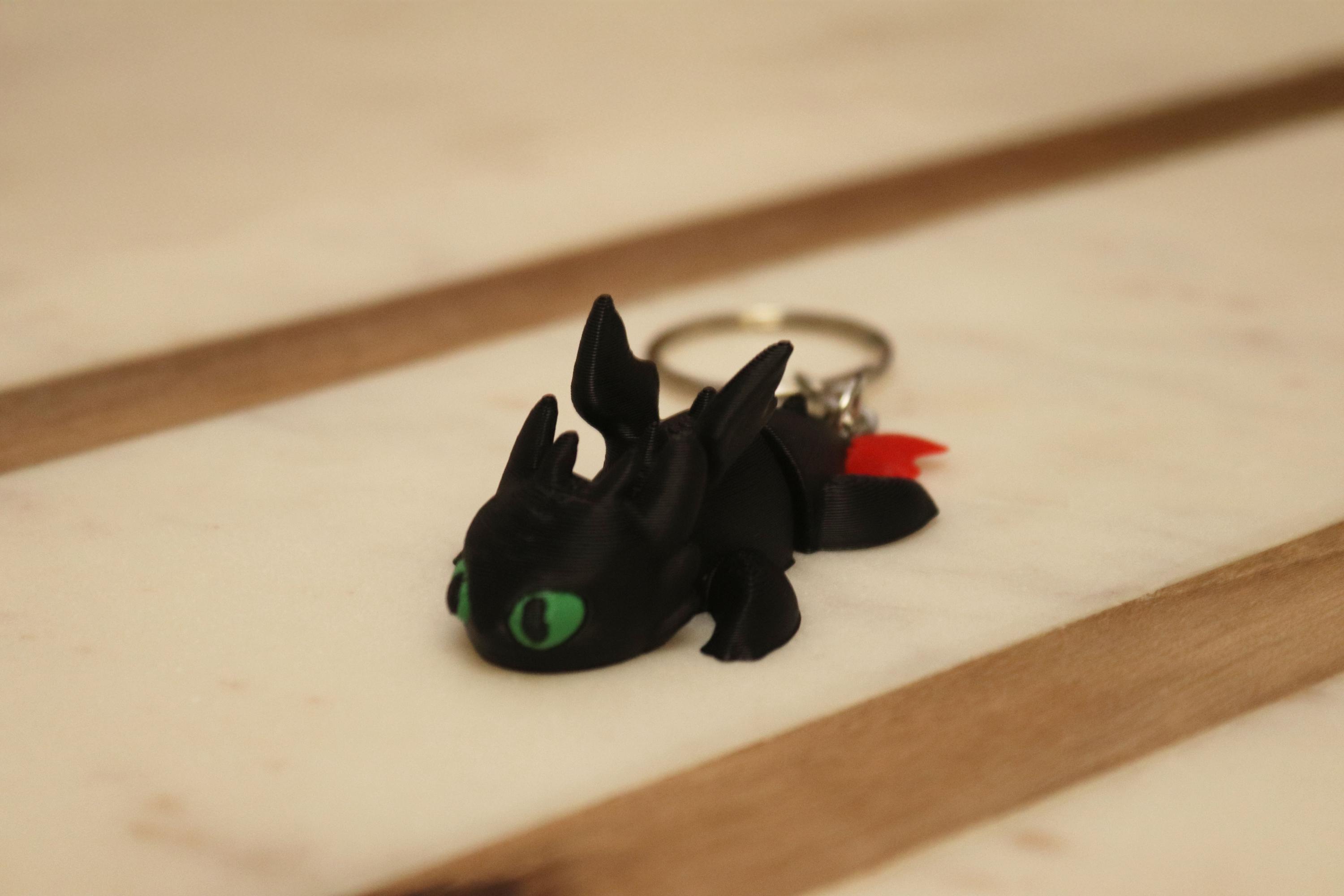 Flexi Toothless Keychain | 3D Printed Keychain | Car Key Accessory ...