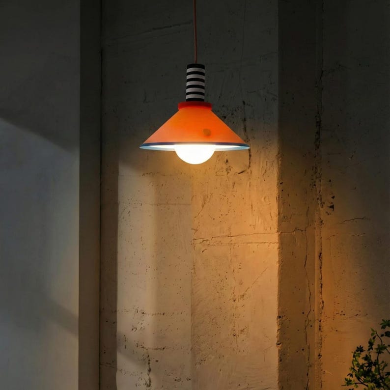 Colorful Pendant Light | Ceiling Lamp for Kitchen Island | Kids Room Lighting | Memphis Style Inspires image 4