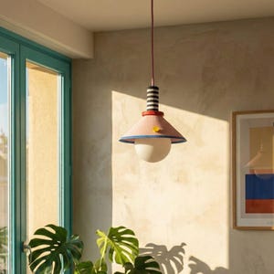 Colorful Pendant Light | Ceiling Lamp for Kitchen Island | Kids Room Lighting | Memphis Style Inspires image 9