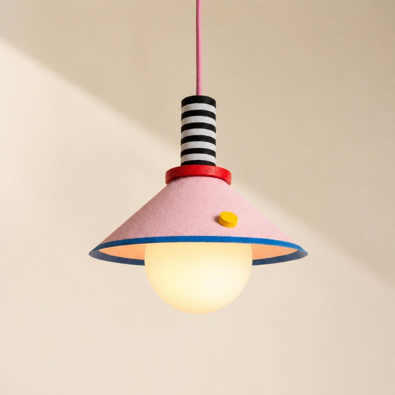 Colorful Pendant Light | Ceiling Lamp for Kitchen Island | Kids Room Lighting | Memphis Style Inspires image 1