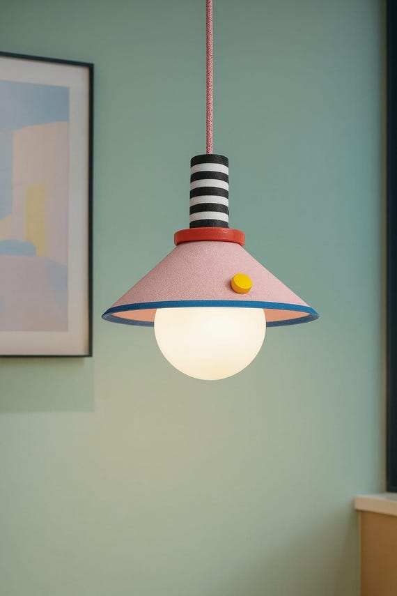 Colorful Pendant Light, Ceiling Lamp for Kitchen Island, Kids Room, Memphis Style