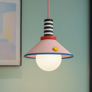 Colorful Pendant Light | Ceiling Lamp for Kitchen Island | Kids Room Lighting | Memphis Style Inspires image 3