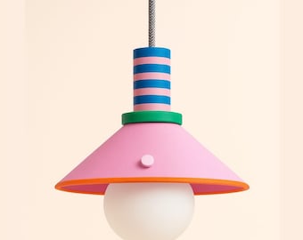 Point Pendant Light | Cone Ceiling Lamp | Memphis Style Bedside Hanging Light