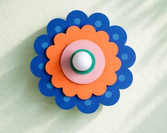 Modern Decorative Wall Light | Plug-in or Hardwired | Colorful Wall Sconce | 3D Printed