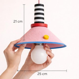 Colorful Pendant Light | Ceiling Lamp for Kitchen Island | Kids Room Lighting | Memphis Style Inspires image 7