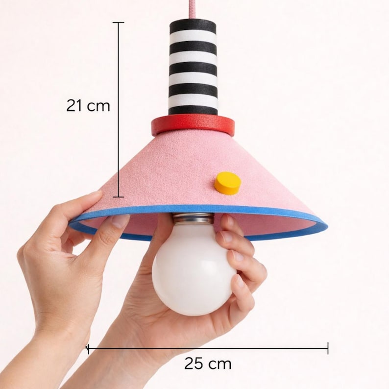 Colorful Pendant Light | Ceiling Lamp for Kitchen Island | Kids Room Lighting | Memphis Style Inspires image 7