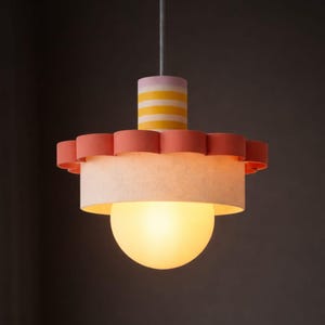 Hanglamp met kleurblokken | Moderne golvende plafondlamp | Keukeneilandverlichting | 25 cm (10")