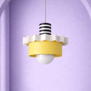 Modern Pendant Lamp , The Fun Side of Light, - 4 Color Options, 3D Printed