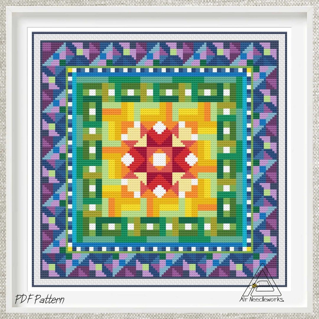 LE QUILT Cross Stitch Pattern, PDF Digital Download, Patchwork