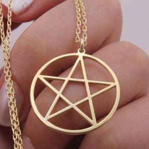 Pendentif pentagramme en or, pendentif pentagramme en argent