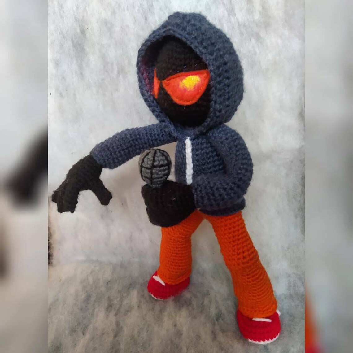Whitty Friday Night Funkin Plush Toy Crochet Cooper Frame | Etsy