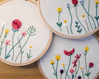 Decorative embroidery, Field flowers