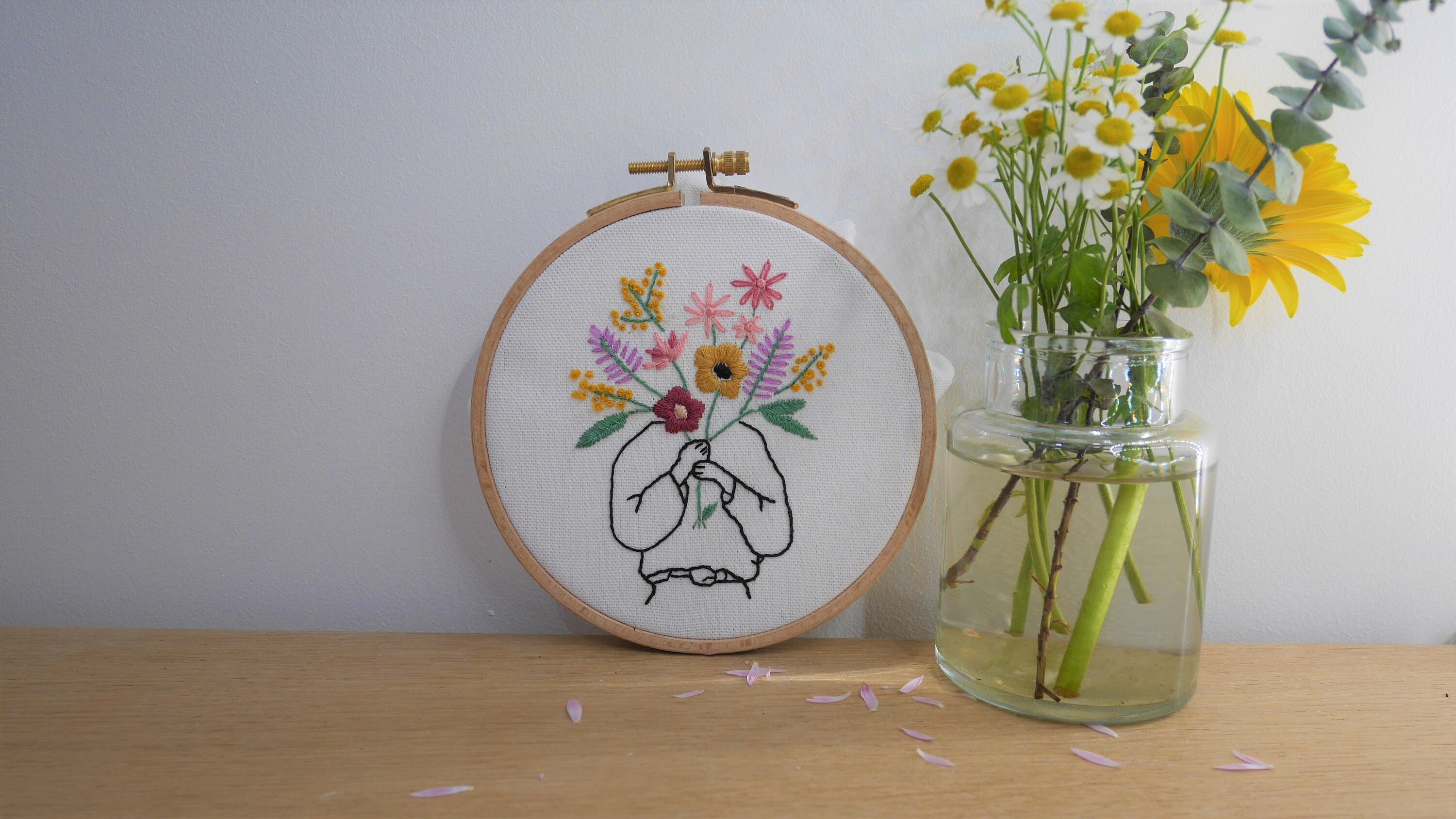 Broderie Décorative, Offrez Des Fleurs