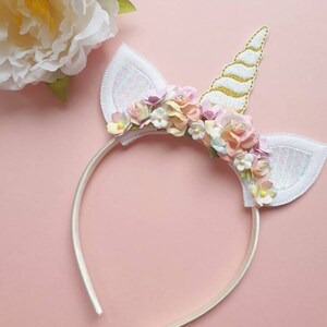 Unicorn headband, Rainbow unicorn hair band for girls, Alice band for Toddlers image 4