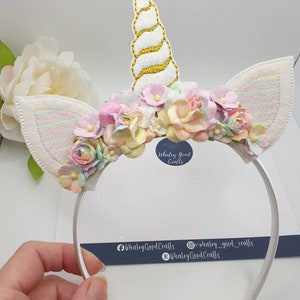 Unicorn headband, Rainbow unicorn hair band for girls, Alice band for Toddlers image 5