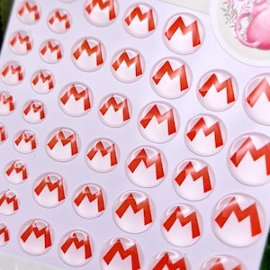 Resin Sticker - Super Mario und Luigi Kreise